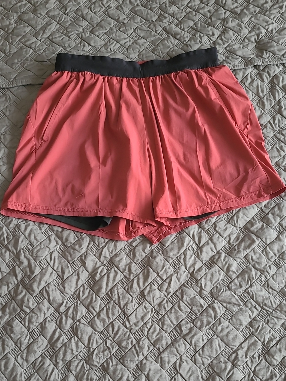 Men's Red AHA Active Shorts with Black Waistband